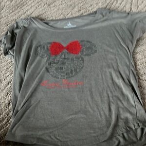 Gray Kids Shirt with Red Bow Design